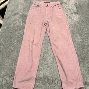 Empyre Pants Womens 3 (28x30) Pink Wide Leg Corduroy Tori High Rise ***